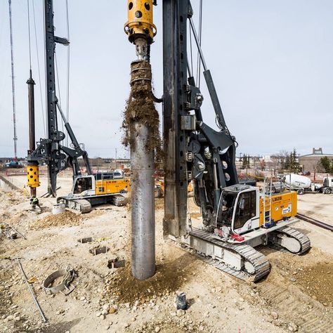 Work Building, Drilling Rig, Drilling Machine, Hard At Work, Soil Improvement, Construction Vehicles, Construction Equipment, The Double, Heavy Equipment