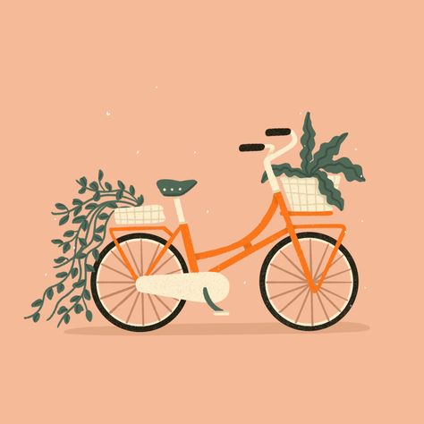 Cycle Drawing, Bicycle Illustration, Bike Illustration, Bicycle Art, Illustrator Tutorials, Freelance Illustrator, Art Plastique, 그림 그리기, Illustrations Posters