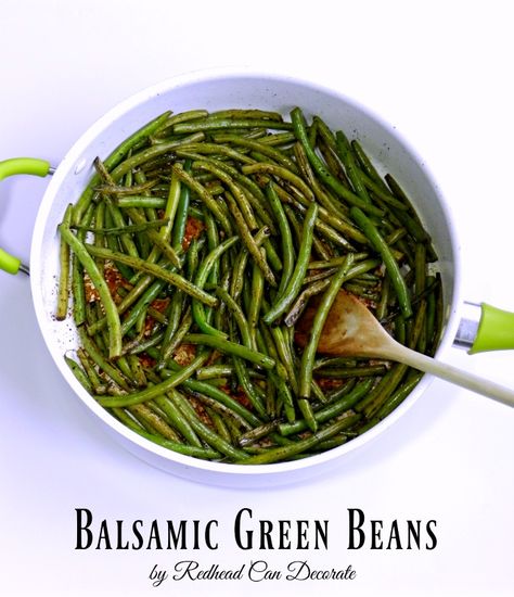 Balsamic Green Bean Recipe Balsamic Green Bean Recipes, Balsamic Green Beans, Perfect Roast Beef, Green Bean Recipe, The Best Green Beans, Green Beans Side Dish, Perfect Roast, Bean Recipe, Thanksgiving Recipe