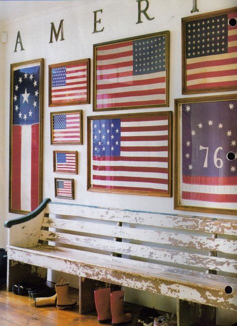 Love this display Framed American Flag, Living Colors, I Love America, Framed Flag, Vintage Flag, American Flags, Let Freedom Ring, Home Of The Brave, Americana Decor