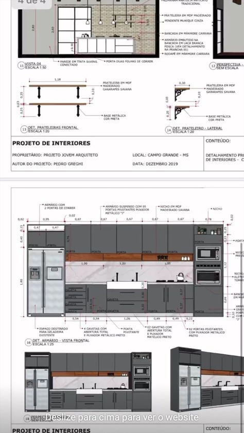 Asia Kitchen Design, Kitchen Details Drawing Interior Design, Shopdrawing Interior, Kitchen Details Drawing Cabinets, Kitchen Design Presentation, Kitchen Details Drawing, Kitchen Plans Layout With Dimensions, Full Height Wardrobe, Furniture Details Drawing