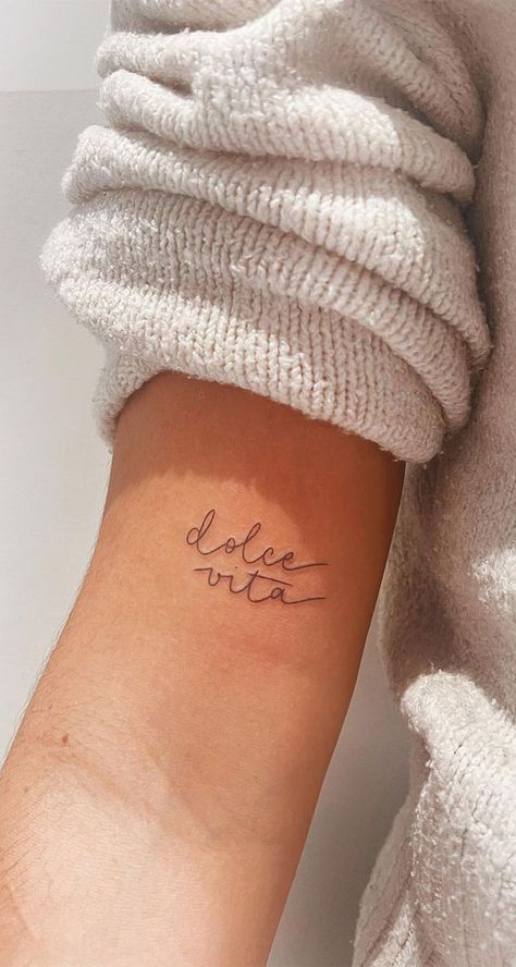 500 Tattoo, Italy Tattoo, Handwriting Tattoos, Italian Tattoos, Tattoo On Arm, Private Tattoos, New Tattoo Designs, Small Arm Tattoos, Beautiful Tattoo