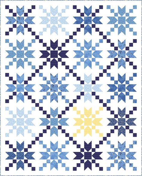 High Res_2b_75 x 93 Two Color Quilts, White Quilts, Quilt Modernen, Star Dust, Tshirt Quilt, Pretty Quilt, Star Quilt Blocks, Star Quilt Patterns, Traditional Quilts