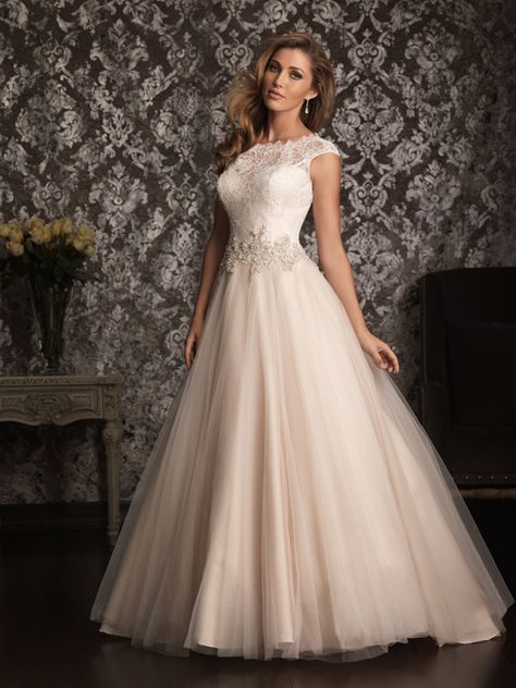 So gorgeous!  @mamarshall219 Allure Bridal Wedding Dress, Allure Wedding Dresses, Allure Bridals, A Wedding Dress, Allure Bridal, Modest Wedding Dresses, Tulle Wedding, Gown Wedding, Tulle Wedding Dress