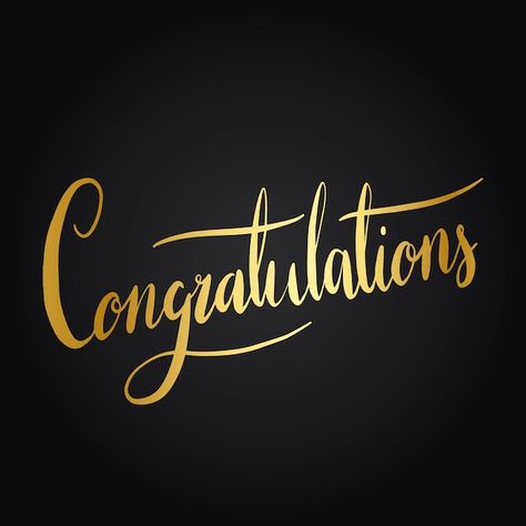 Congratulations typography wording style... | Free Vector #Freepik #freevector #background #business-card #business #gold Congratulations Typography, Congratulations Words, Congratulations Pictures, Graduation Background, Congratulations Images, Congratulations Quotes, Congratulations Banner, Graduation Congratulations, Believe In Yourself Quotes