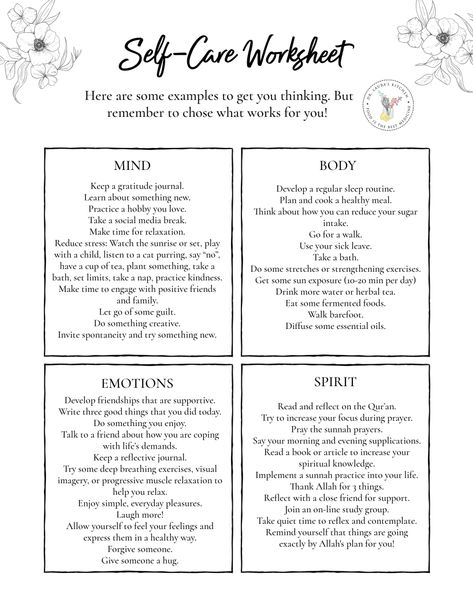 Self Care Group Therapy Activities, Self Improvement Printables, Relief Society Self Care Activity, Self Care On A Budget, Self Care Worksheets For Women, Self Care Therapy Activities, Self Help Worksheets Printables, Self Improvement Worksheet, Self Care Workshop