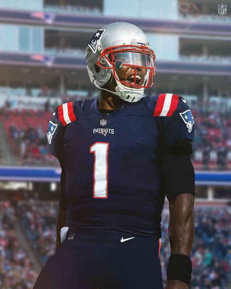 Cam Newton Wallpaper, Newton Wallpaper, Patriots Outfit, Patriots Wallpaper, New England Patriots Wallpaper, Nfl Uniforms, Nfl Football Art, Patriots Logo, New England Patriots Football