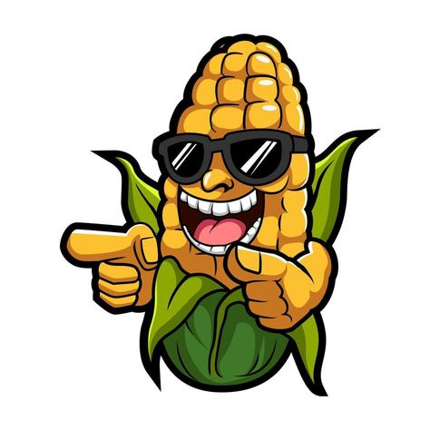 maíz maíz con Gafas de sol dibujos animados mascota ilustración Cute Corn Drawing, Elote Drawing, Cartoon Corn Drawing, Elotes Preparados, Pictures To Draw, Corn, Clip Art, Collage, Drawings