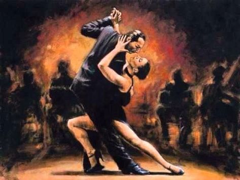 Guitar Lessons Fingerpicking, Tango Art, Fabian Perez, Dancer Painting, Tango Dancers, Dance Project, Argentine Tango, Dance School, Fantasy Pictures