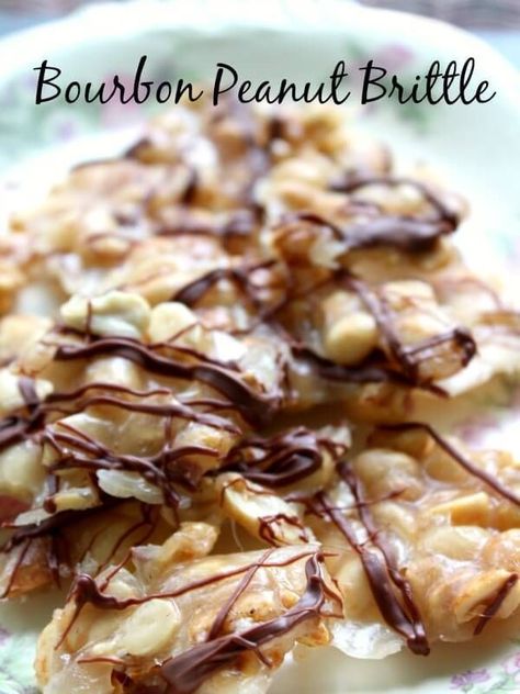 Homemade Bourbon, Peanut Butter Brands, Restless Chipotle, Peanut Brittle Recipe, Brittle Recipes, Chocolate Bourbon, Homemade Candy, Nut Recipes, Peanut Brittle