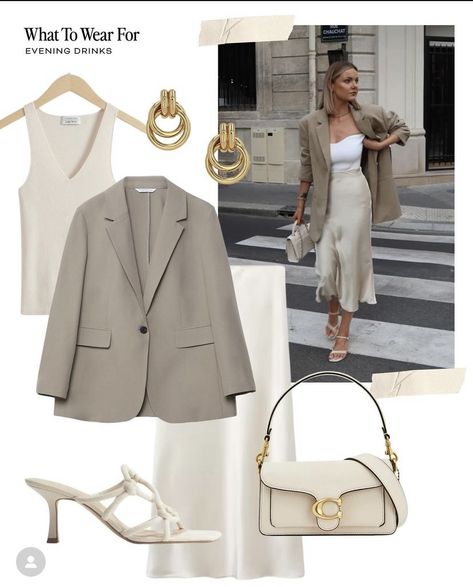 Linen Blazer Outfit Women, Beige Jacket Outfit, Linen Blazer Outfit, Beige Blazer Outfit, Blazer Outfits For Women, Smart Casual Wear, Modesty Outfits, Color Combinations For Clothes, Beige Outfit