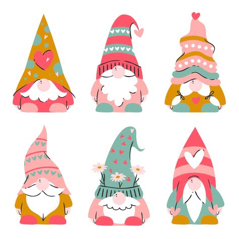 Christmas Gnome Illustration, Gonk Illustration, Christmas Gnome Images, Gnome Inspiration, Gnomes Illustration, Punch Needle Christmas, Christmas Draw, Gnome Illustration, Bujo 2023