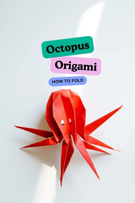 origami octopus | origamiok Octopus Template, Origami Octopus, Octopus Crafts, Marine Science, Origami Animals, How To Fold, Looking For Something, Rabbits, Octopus