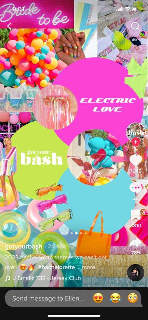 Love Bachelorette Theme, Electric Love Bachelorette, Bachelorette Party Outfit Themes, Neon Bachelorette, Classy Hen Party, Miami Bachelorette Party, Electric Love, Bachelorette Theme, Hen Party Games