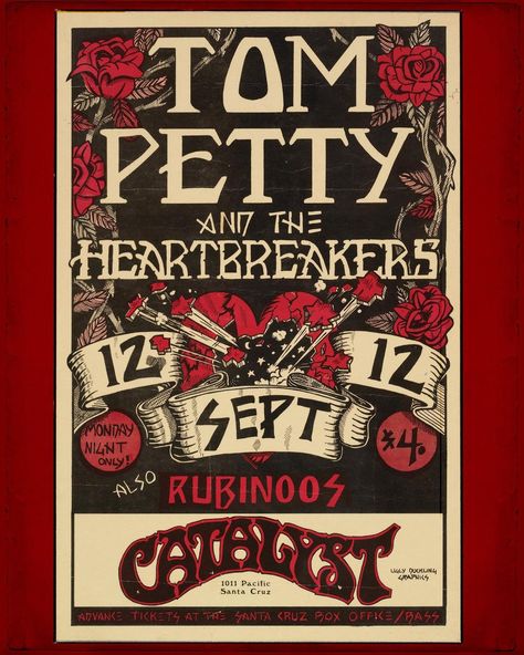 Tom Petty & The Heartbreakers (@tompettyofficial) posted on Instagram: “Tom Petty and the Heartbreakers 💥♥️💥 - 1977” • Feb 12, 2021 at 9:40pm UTC Carol King, Vintage Band Posters, Dorm Prints, Rock N Roll Baby, Music Row, Posters To Print, Tom Petty And The Heartbreakers, Vintage Concert Posters, Music Concert Posters