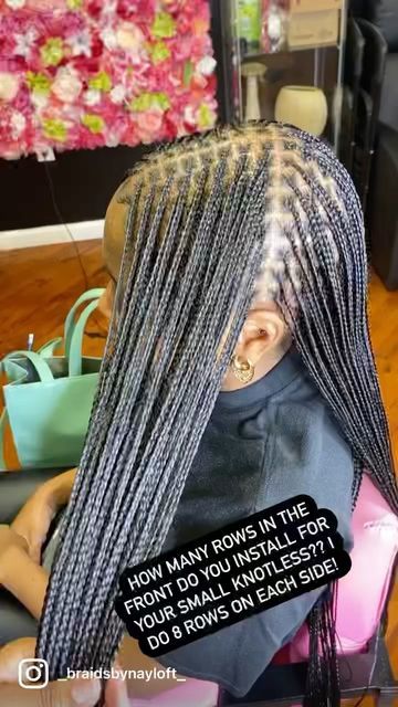 Braids Pattern, Small Knotless Braids, Hair Braid Patterns, Small Knotless, Small Box Braids, Beautiful Black Hair, Colored Braids, Braided Cornrow Hairstyles, Box Braids Hairstyles For Black Women