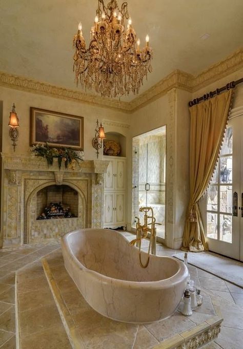 بيوت ملكية, Elegant Bathroom Ideas, Fancy Bathroom, Elegant Bathroom Design, French Country Bathroom, Bad Inspiration, Dream Bathrooms, Elegant Bathroom, Beautiful Bathrooms