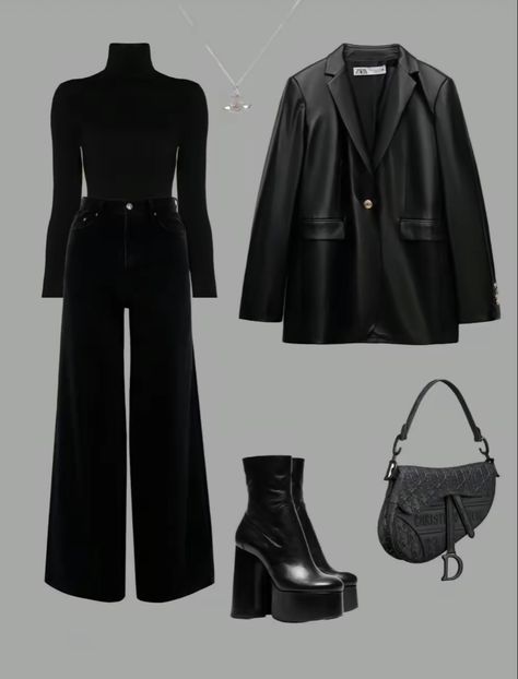 Susie Glass Outfits, Outfits Modernos, Black Outfit Aesthetic, 00s Mode, Everyday Fashion Outfits, Black Clothing, Quick Outfits, Black Image, Classy Work Outfits