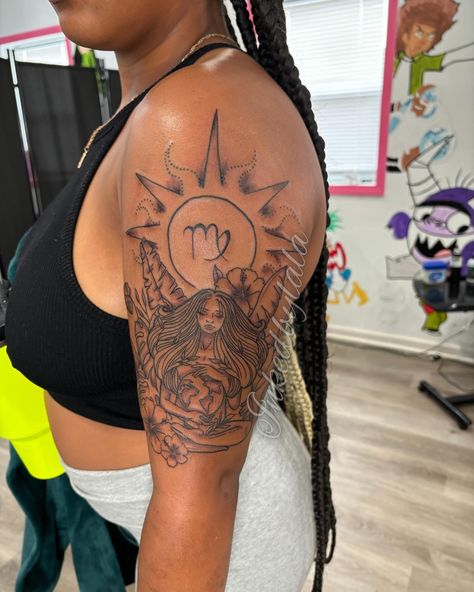 VIRGO SZN IS FINALLY HERE!♍️💕 Text ( 317-502-8577 ) to book your next tattoo or submit a tattoo request☆     ⁃    Please read policy and watch highlights before booking ☆     ⁃    Appointments only! • • • • • • #indyartist #indytattooartist #indytattoos #indytattoo #indytattooexpo #selftaught #selftaughtartist #selftaughttattooartist #local #womantattooartist #femaletattooartist #indianapolis #indy #tattooideas #blacktattooartist #art #smallbusiness #tattoodesign #freehandtattoo #privates... Virgo Tattoo Goddesses, Virgo Tattoo Ideas, Virgo Szn, Ball Tattoo, Private Tattoos, Free Hand Tattoo, Tattoo Expo, Virgo Tattoo, Dragon Ball Tattoo