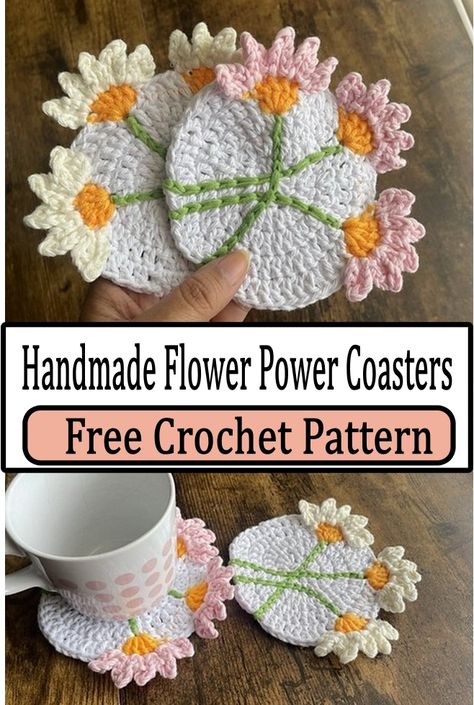 Crochet Tricks, Daisy Coaster, Coasters Pattern, Crochet Turtle Pattern, 3d Crochet, Coaster Crochet, Crochet Dreams, Crochet Coasters Free Pattern, 2025 Spring