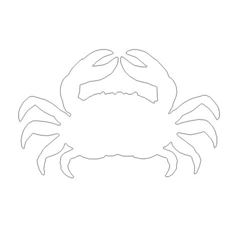 Crab Pattern. Use The Printable Pattern For Crafts, Creating Stencils 53E Scorpio Color, Felt Fruit, Sea Crab, Outline Illustration, Frantic Stamper, Zodiac Signs Pisces, Fish Illustration, Laser Art, Free Stencils