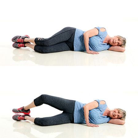 Sciatica: 9 Stretches and Exercises That Can Ease Pain - SilverSneakers Laying Down Leg Workout, Side Leg Lifts, Workout Planning, Exercise Arms, Tone Belly, Lying Leg Lifts, Mat Workout, Exercise Board, Senior Exercises