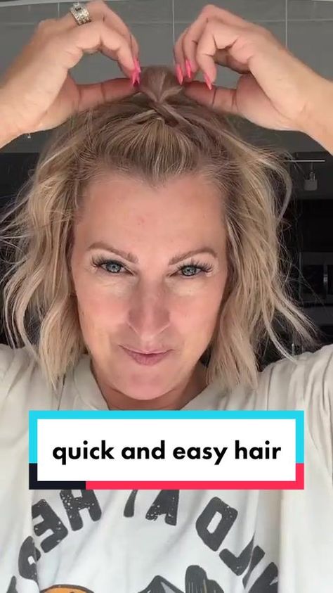 Bob Length Hairstyles Half Up, Easy Way To Pull Hair Back, Long Bob Easy Hairstyles, Ways To Put Bangs Back, Half Up For Short Hair Simple, Wedding Guest Hairstyles Short Bob, Chin Length Hairstyles Half Up, Trendy Half Up Hairstyles For Short Hair, Bob Hair Half Up Half Down