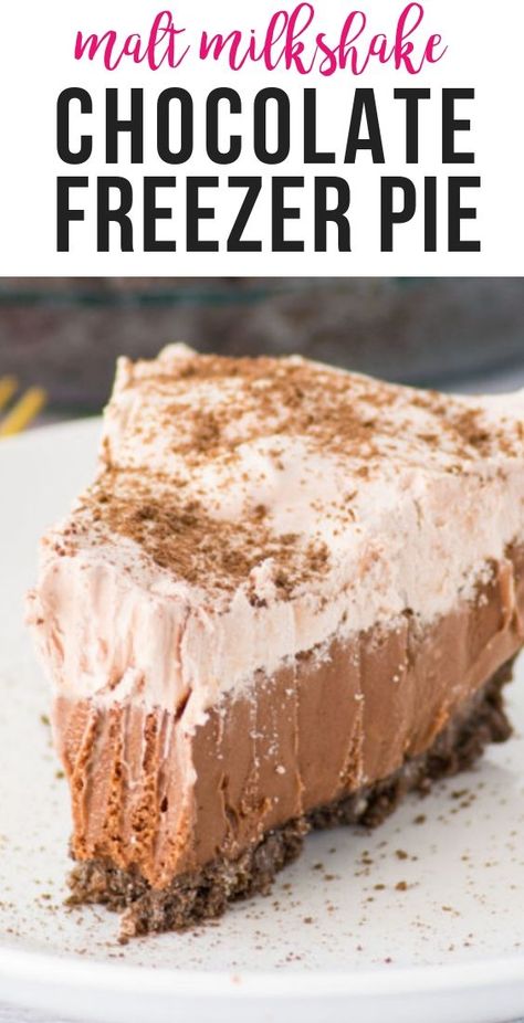 This Malt Milkshake Chocolate Ice Cream pie is so perfect, so creamy, so satisfying… that you’re going to want to make it over and over again. It will become your favorite pie recipe of all time. No, seriously. Chocolate Ice Cream Pie, Malted Milkshake, Happy Money Saver, Malt Milkshake, Chocolate Graham Cracker Crust, Ice Cream Pie Recipe, Favorite Pie Recipes, Ice Cream Pie, Happy Money