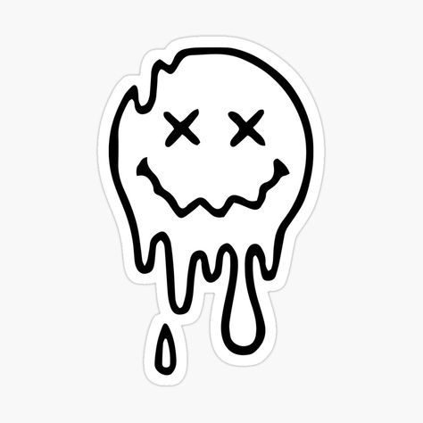 Is My Ink Grinning or Grinning Away? by InkStation24 | Redbubble Melting Face Tattoo, Smiley Tattoo Design, Melting Smiley Face Tattoo, Smiley Tattoo, Friday The 13th Flash, Smiley Face Tattoo, Melting Smiley Face, Melting Face, Smiley Face Design