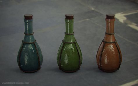 ArtStation - Skyrim Potions, Ste Flack Medieval Potion, Fantasy Party, Poly Art, Low Poly Games, Chat With Friends, Elder Scrolls, Skyrim, Low Poly, Larp