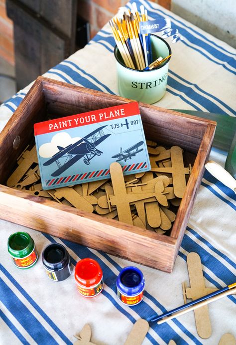 Airplane Birthday Theme, Vintage Airplane Birthday Party, Airplane Birthday Party Decorations, Vintage Airplane Party, Plane Party, Vintage Airplane Birthday, Time Flies Birthday, Planes Birthday Party, Planes Birthday