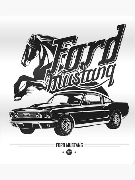 "Ford Mustang 1967" Poster by maximgertsen | Redbubble Mustang Drawing, Truck Paint Jobs, Mustang 67, Classic Trucks For Sale, Mustang Art, Classic Trucks Vintage, Impala 67, Classic Trucks Magazine, Mustang 1967