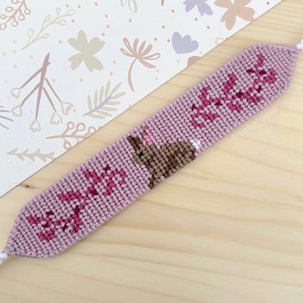 Alpha pattern #146107 | BraceletBook Rabbit Alpha Pattern, Embroidery Thread Bracelets, Alpha Bracelets, Summer Vine, Bracelets Inspiration, Chevron Friendship Bracelets, String Bracelet Patterns, Easter Floral, Thread Bracelets