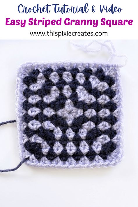 Granny Square For Beginners, Joining Granny Squares, Squares Crochet, Tunisian Crochet Stitches, Mattress Stitch, Half Double Crochet Stitch, Crochet Stitches For Blankets, Crochet Videos Tutorials, Granny Squares Pattern