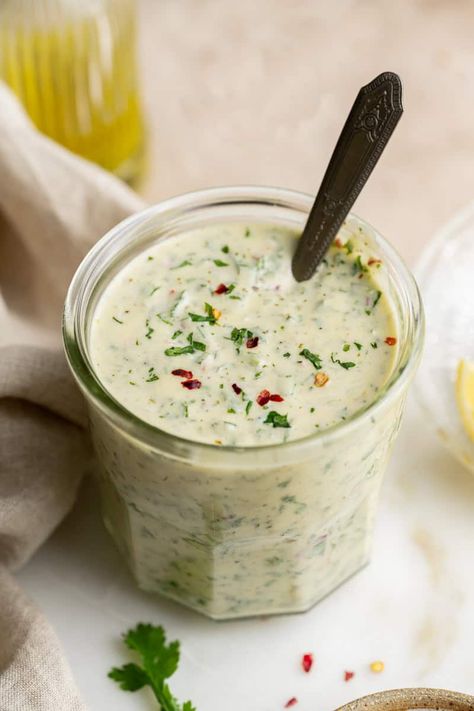 Dairy Free Ranch Recipe, Vegan Ranch Dressing Recipe, Homemade Vegan Ranch Dressing, Dip For Veggies, Dairy Free Dips, Parsley Recipes, Vegan Ranch Dressing, Vegan Salad Dressing, Aioli Recipe