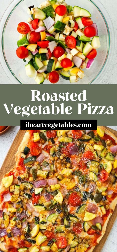 Veggie Flatbread, Meatless Breakfast, Veggie Pizza Recipe, Cheese Crust Pizza, Homemade Crust, Best Homemade Pizza, Roasted Vegetable Recipes, Homemade Lasagna, Veggie Sandwich