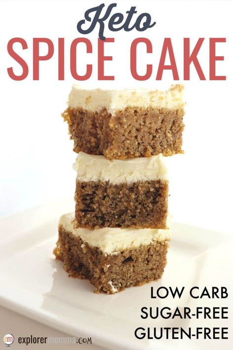 Keto Spice Cake, Keto Cakes, Keto Baking, Keto Cinnamon Rolls, Desserts Keto, Low Carb Cake, Postre Keto, Keto Friendly Desserts, Low Carb Dessert