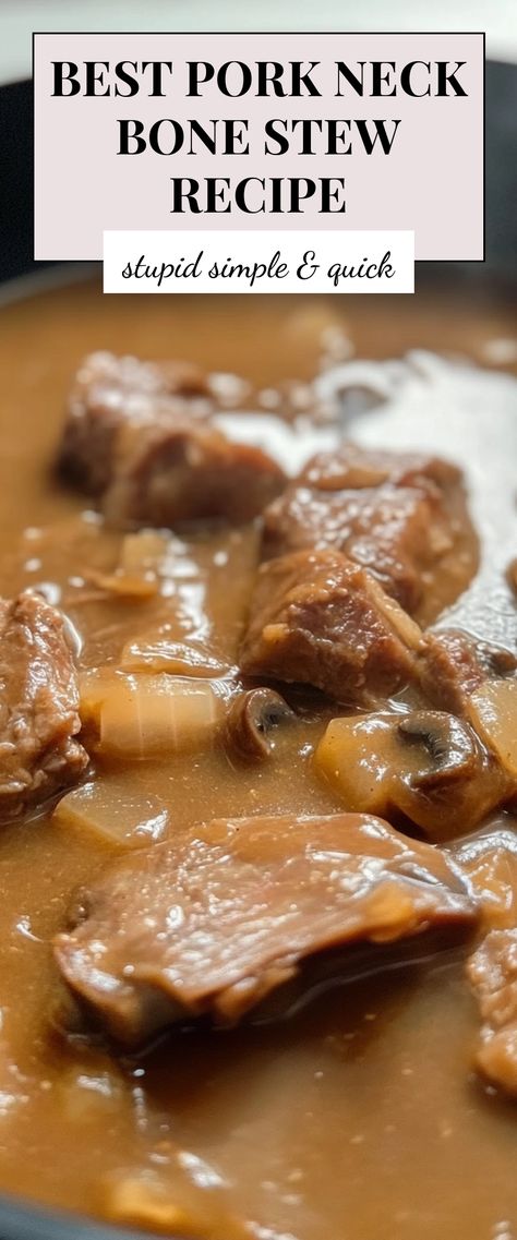 Image for Best Pork Neck Bone Stew Recipe Soup Bone Recipes Beef, Pork Neckbones Recipes, Pork Bones Recipe, Pork Neck Bones Recipe, Neck Bones Recipe, Recipes Using Pork, Pork Stock, Rib Tips, Neck Bone