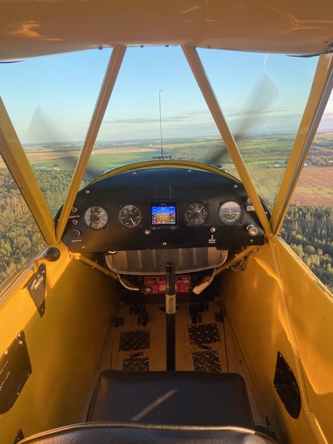 Piper Cub Airplane, Aeronca Champ, J3 Cub, Aircraft Cockpit, Helicopter Cockpit, Piper Cub, Private Planes, Piper Aircraft, Light Sport Aircraft