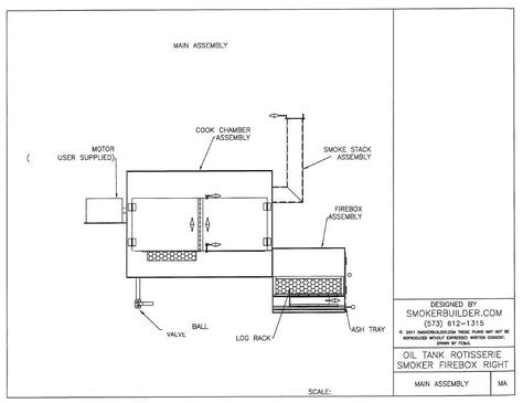 Oval Oil tank R.F. Right Side W/ Rotisserie and Grilling Baskets - Click Image to Close