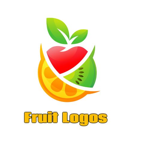 Fmcg Logo, Fruit Logo Design Ideas, Sushi Logo, Fruit Logo Design, Juice Logo, Candy Logo, Fruit Company, Fruit Logo, Free Logo Templates