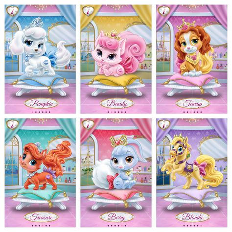 Princess Palace Pets Ariel, Aurora, Snow White, Rapunzel, Belle & Cinderella Palace Pets Coloring Pages, Disney Princess Nostalgia, Palace Pets Birthday, Whisker Haven Palace Pets, Princess Pets, Disney Princesses And Their Pets, Disney Palace Pets, Princess Pet, Disney Princess Pets