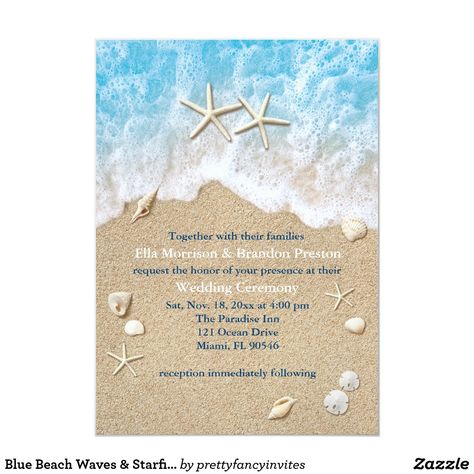 Starfish Wedding Invitations, Starfish Wedding, Elopement Reception, Rehearsal Dinner Invitation, Couples Shower Invitations, Reception Invitations, Dinner Invitation, Beach Wedding Invitations, Destination Wedding Invitations