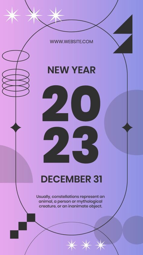 Modern Gradient Happy New Year Instagram Story New Years Templates Instagram, Happy New Year Instagram Story Ideas, Happy New Year Social Media Post, New Year Instagram Story Template, Happy New Year Instagram Story, Happy New Year Instagram Post, New Year Instagram Story, Instagram Template Story, Modern Gradient