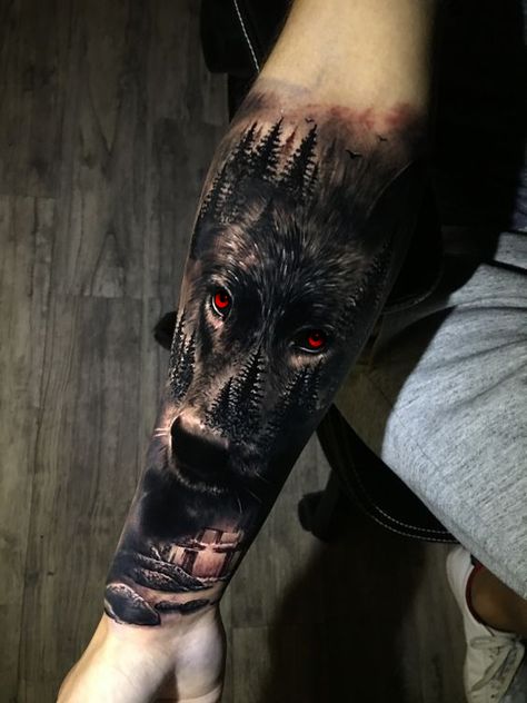 Kurt Tattoo, Wolf Tattoo Forearm, Natur Tattoo Arm, Viking Tattoo Sleeve, Wolf Tattoos Men, Animal Sleeve Tattoo, Nature Tattoo Sleeve, Wolf Tattoo Sleeve, Forarm Tattoos