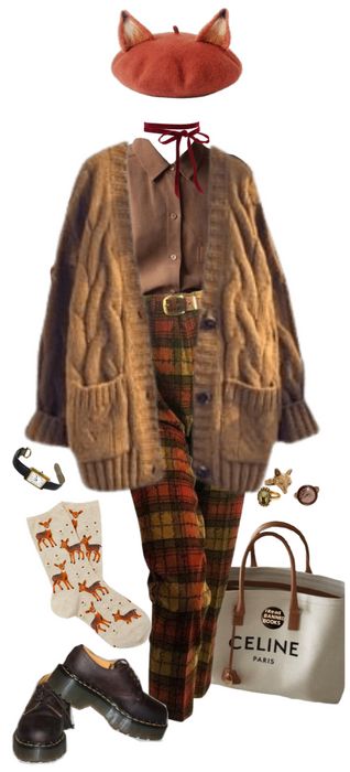 FOX Outfit | ShopLook Little Prince Outfit Ideas, Fox Themed Outfit, Fox Aesthetic Outfit, Fox Outfit Aesthetic, Fox Therian Outfits, Fox Inspired Outfit, Animal Inspired Outfits, Artsy Outfit Aesthetic, Artsy Aesthetic Clothes