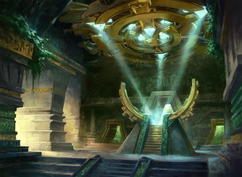 ArtStation - Sanctum of the Sun, Yeong Hao Han Mtg Art, Location Inspiration, Fantasy City, Fantasy Setting, Dnd Art, Fantasy Places, Fantasy Art Landscapes, Fantasy Concept Art, Arte Fantasy