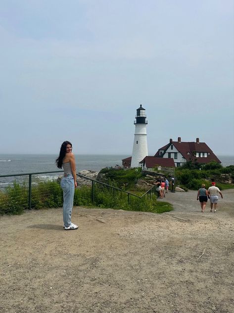 Bar Harbor Maine Aesthetic Outfits, Maine Aesthetic Summer Outfit, Portland Maine Outfit Summer, Maine Pictures Ideas, Maine Instagram Pictures, Maine Summer Outfit, Maine Photoshoot, Maine Summer Aesthetic, Maine Aesthetic Summer