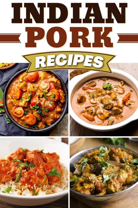 These Indian pork recipes are hearty, filling, and delicious! From curry to vindaloo to pulled pork, these authentic dishes are just too good. Pork Chop Curry, Indian Pork Curry, Pork Recipes Indian, Pork Indian Recipes, Indian Pork Recipes, Pork Curry Recipes Indian, Curry Pork Recipes, Ground Pork Curry, Pork Masala