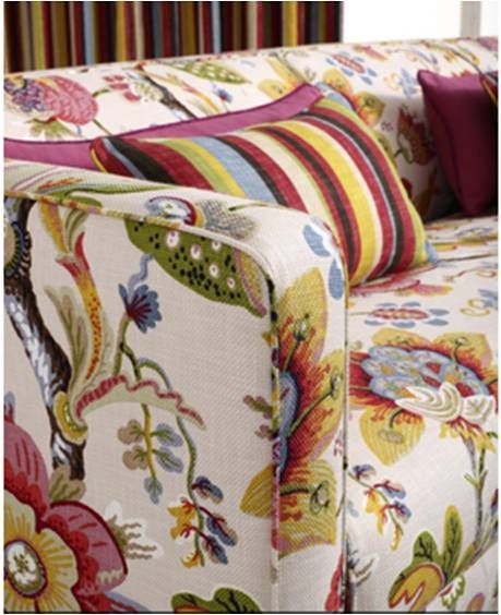 Folder of Ideas: Alhambra Reupholstery Ideas, Bedroom Set Designs, Living Room Redesign, Floral Upholstery Fabric, Modern Recliner, Warwick Fabrics, Floral Upholstery, Sofa Handmade, Fabric Combinations